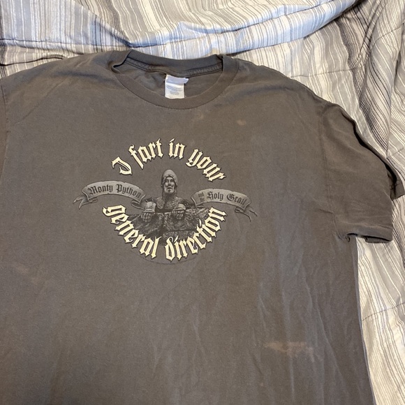 Vintage Monty Python and the holy Grail fart in your general direction large Tee - Picture 2 of 12
